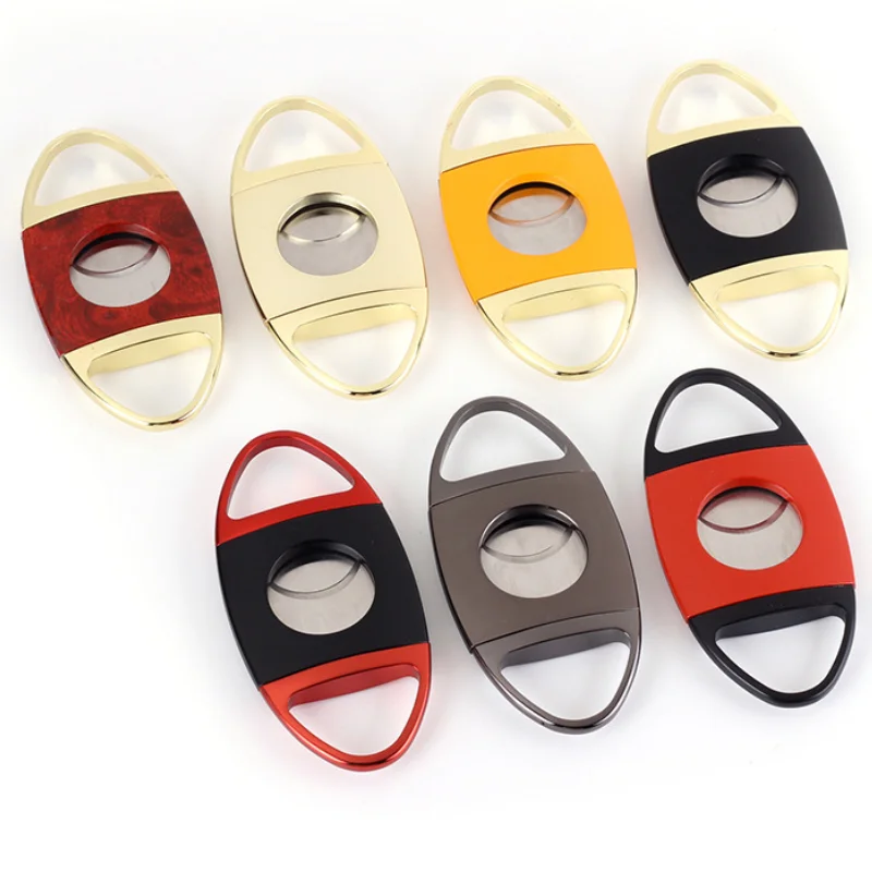 Ножницы для сигар из цинкового сплава с двойным лезвием переносные ножницы