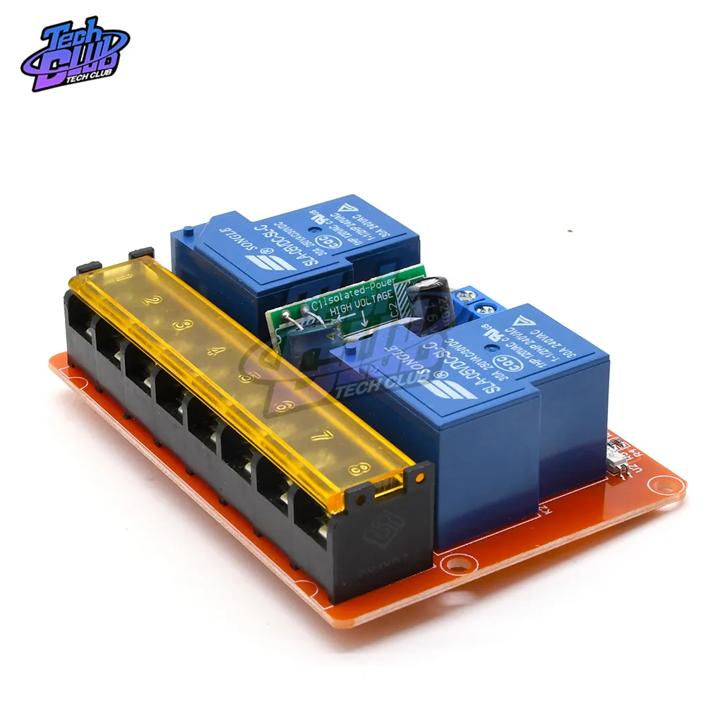 Релейный модуль постоянного тока 5 В/переменного 100-250 В 2/4 канала Высокая мощность