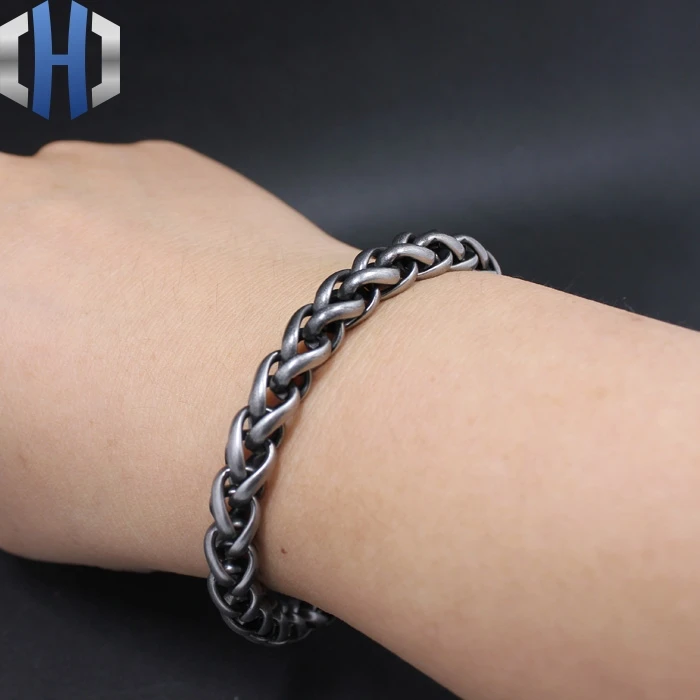 Черное ожерелье из титановой стали 316L с эффектом потертости аксессуары для