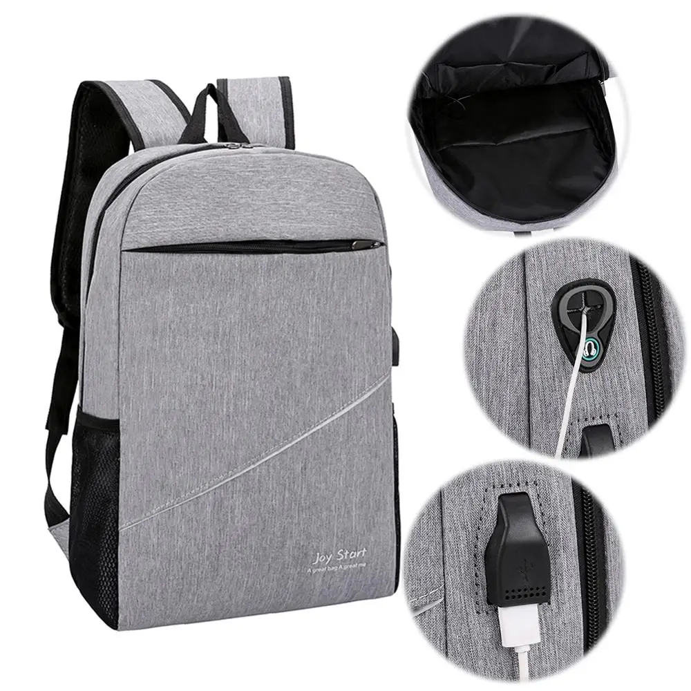 3 шт./компл. USB ноутбук мужской Mochila водонепроницаемый рюкзак большой емкости