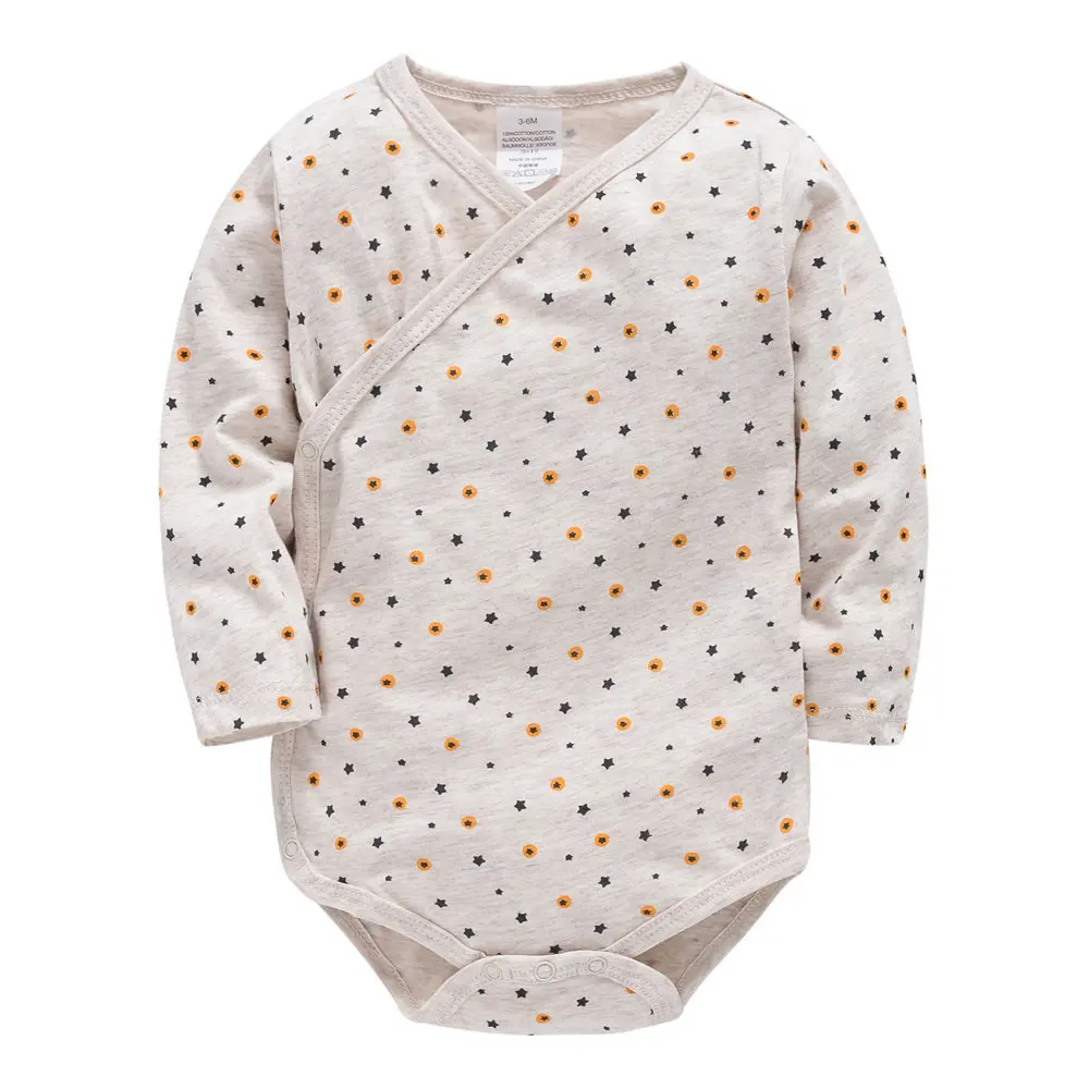 2022 New born Baby Rompers Jumpsuit Organic Cotton Infant Clothes for Gifts Beige Toddler Boys Girls Bebe Roupas | Детская одежда и
