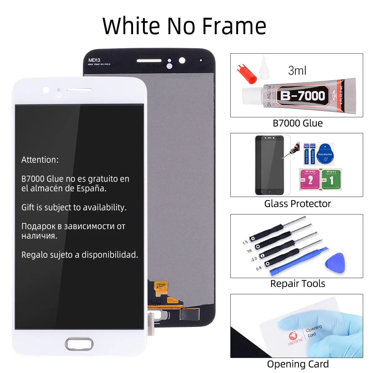 Amoled Дисплей для Oneplus 5T A5010 LCD в сборе с тачскрином 6.01'' черный - Цвет: No Frame White