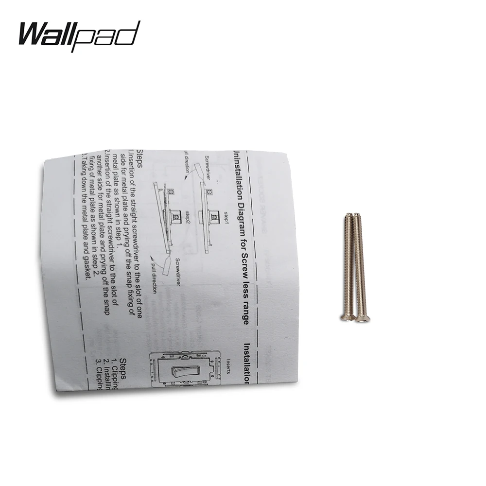 Wallpad H6 черный никель 3 банды 1 способ 2 Way светодиодный Электрический Кулисный