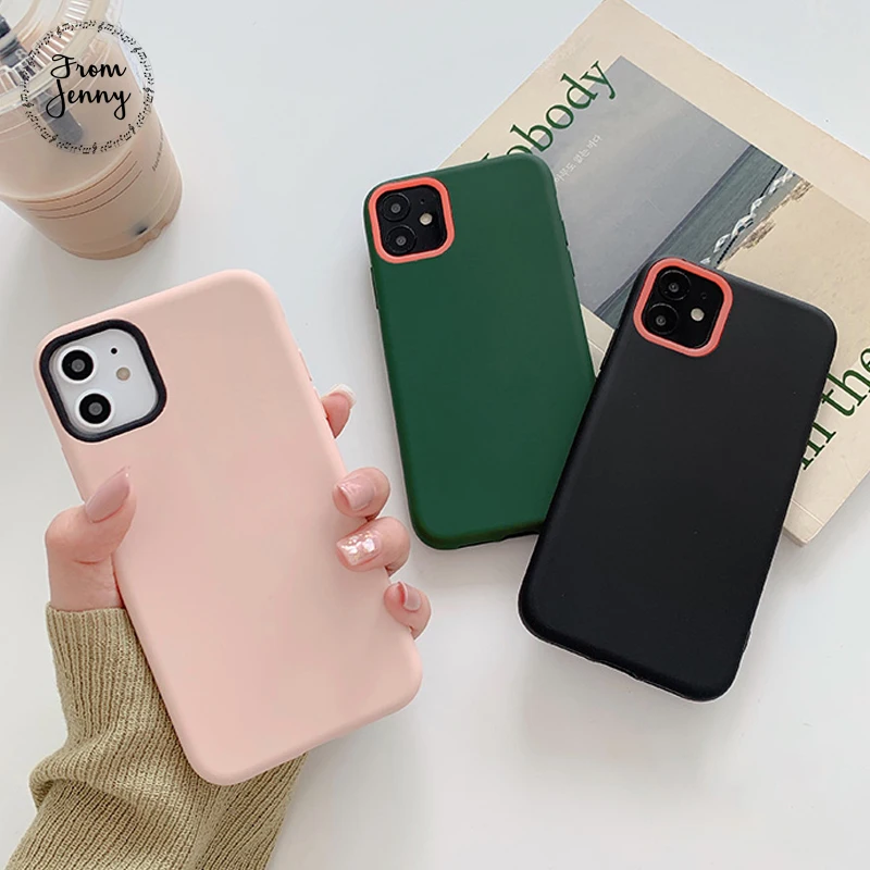 From Jenny простой сплошной цвет для iPhone 11 Pro x xr xs max 6 6s 7 8 с датчиком прибавления