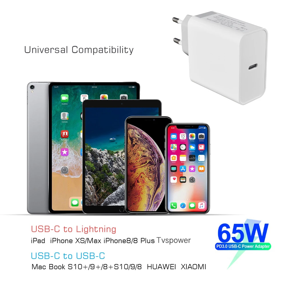 Зарядное устройство USB Type C для ноутбука 65/45/20 в 3 25 А|Адаптеры ноутбуков| |