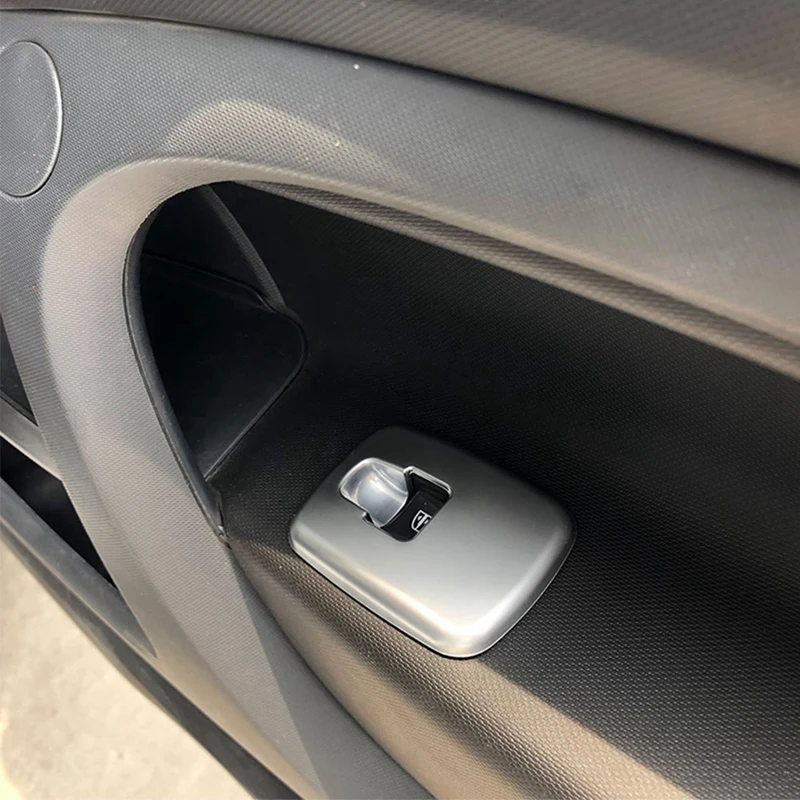 Автомобильная Серебристая ABS пластиковая оконная подъемная Кнопка рамка