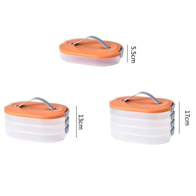 

Household Wonton Dumpling Storage Box MultiLayer Food Grade Quick Freezing Box Refrigerator Food Storage Box Kitchen Accessories