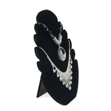 Hot Selling BlackGray With High Quality Plush Fabric Composed Necklace/Pendant Holder Jewelry Luxury Jewelry Packaging & Display