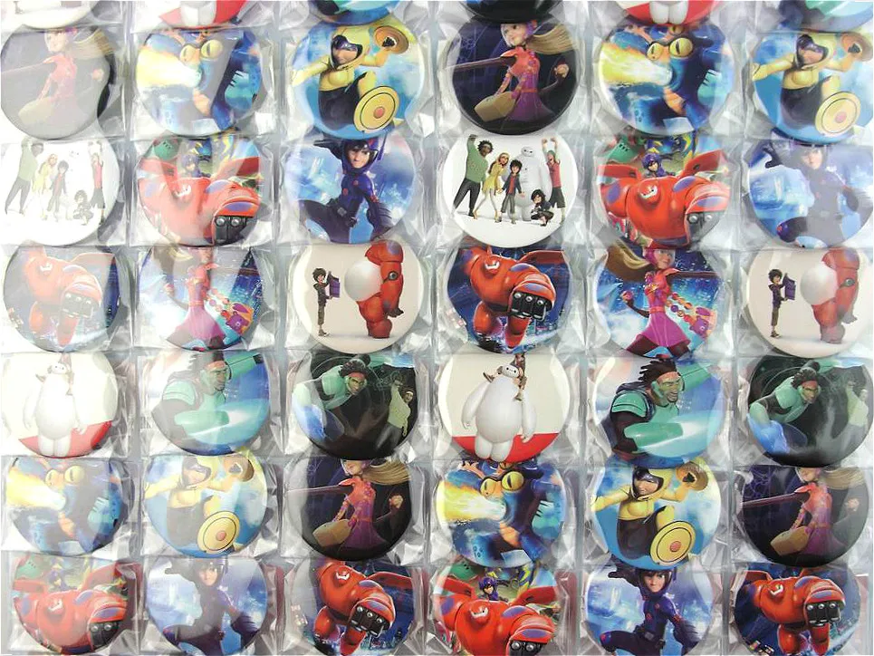 Бесплатная доставка с буквенным принтом Большой Герой 6 Baymax значок кнопки