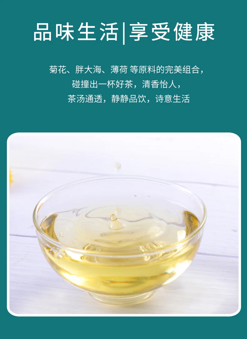 

150g/box*2boxes Nanjing Tongrentang Fat Sea Chrysanthemum Tea, Mangosteen, Licorice, Honeysuckle, Loquat Leaf Teabag