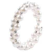 fahsion crystal imitation pearl bracelets for women multi layer wide bracelets bangles pulseras mujer jewelry