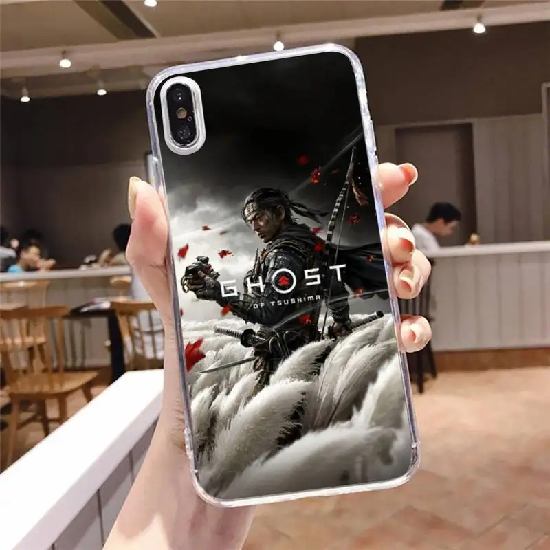 

Ghost of tsushima Phone Case For iphone 12 11 8 7 6s 6 5 5s 5c se plus mini x xs xr pro max Transparent soft