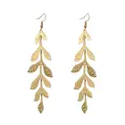 Женские винтажные серьги с золотыми листьями, длинные серьги-подвески из розового золота в стиле стимпанк, подарочные аксессуары, 2021