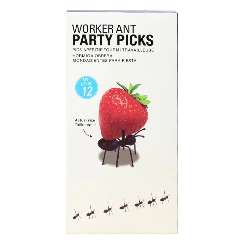 

12 PCS Ants Food Fruit Picks decoration Ant Shape Forks Snack Cake Dessert Tableware for Home Kitchen Party Dinner Fruit Pick