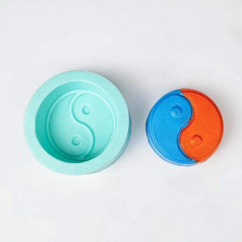 

DIY Handmade 3D Silicone Concrete Molds Gossip Tai Chi Creative Retro Moulds for Craft Supplies