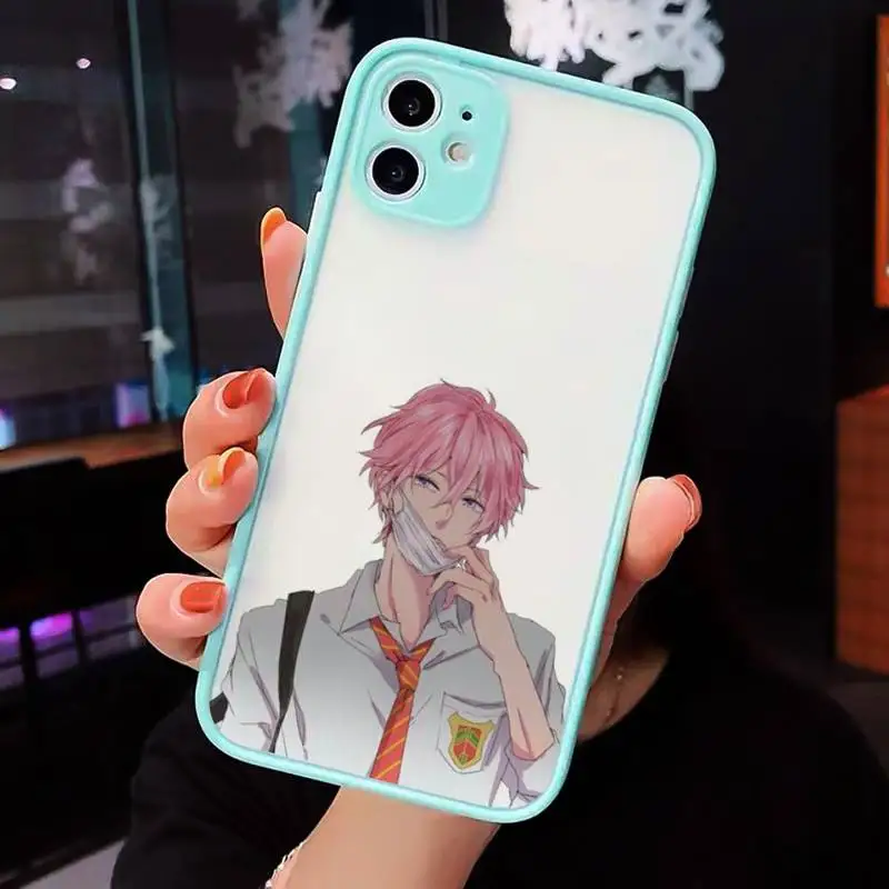 

Yarichin bitch Club Anime Phone Case Matte transparent For blue iPhone 12 Mini 11 Pro XR XS Max 7 8 Plus X Back Cover