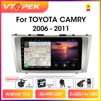 vtopek 9 4gwifi android 10 0 car radio multimedia video player for toyota camry 7 xv 40 50 2006 2011 navigation gps head unit