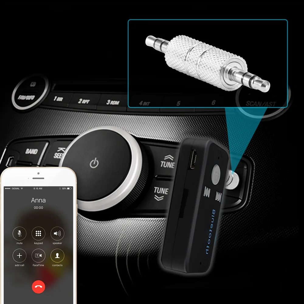 Мини аудио адаптер Bluetooth приемник передатчик 3 5 мм Aux разъем Hands free беспроводной