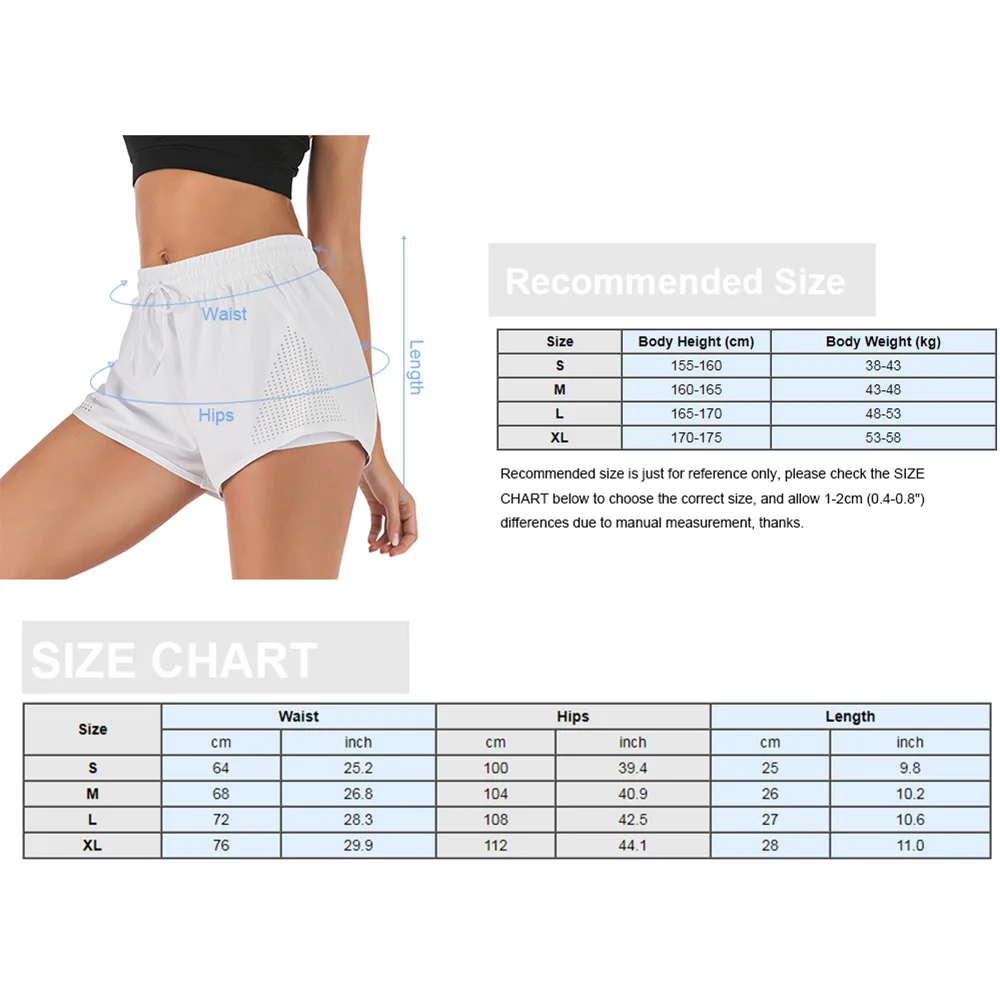 

Summer Women Gym Fitness Shorts Fake two-piece Quickly-dry Hot Workout Running Jogging Swimming Shorts