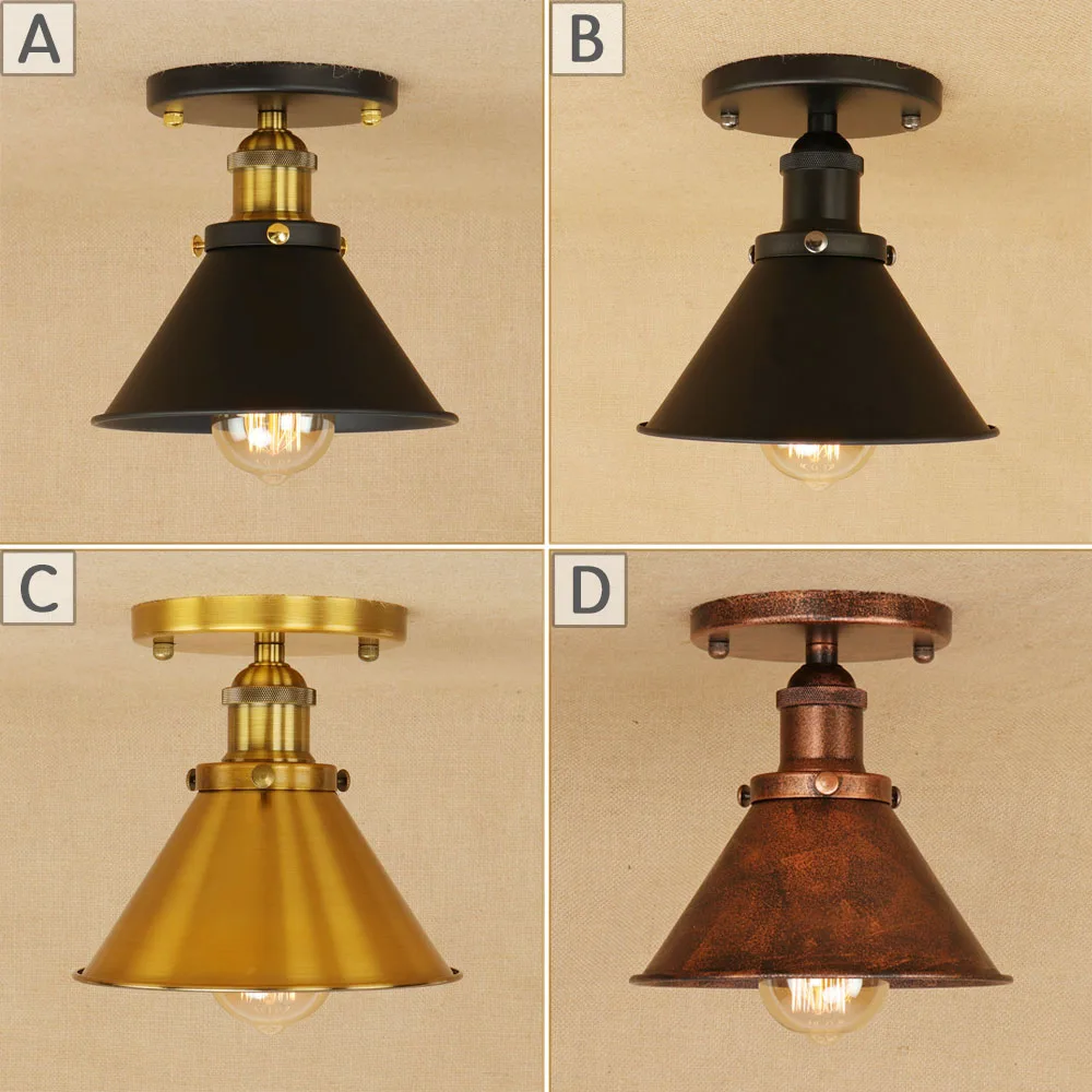 

5 style Loft vintage ceiling lamp led E27 AC 110V 220V ceiling lights decorative luminaire for bedroom living room bathroom bar