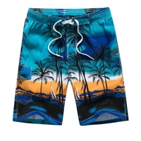 plus size coconut tree print men swimming trunks summer beach shorts boardshorts surf longboard