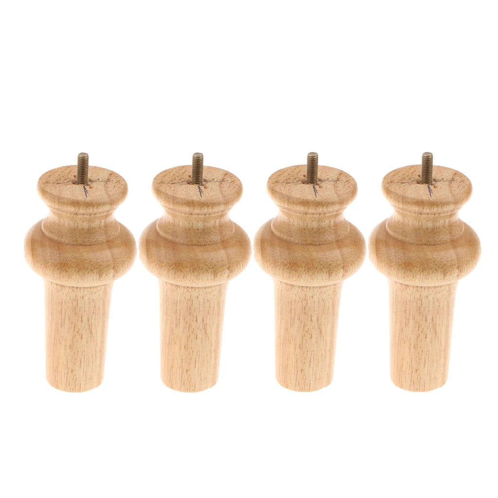 4-Pack Wooden Tapered Sofa Legs Cupboard Furniture Replacement Feet Plinth 15cm |