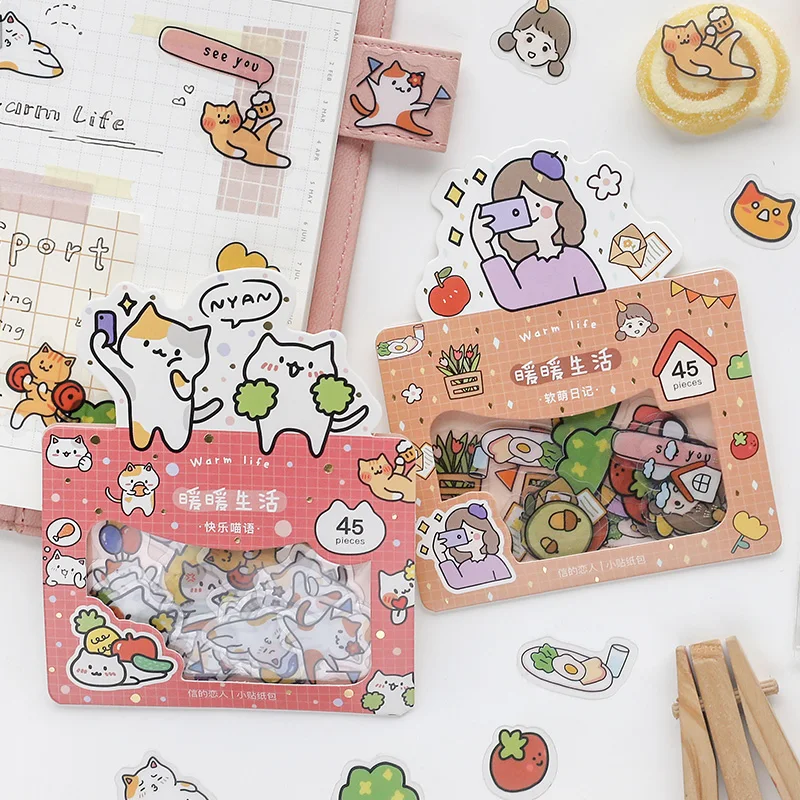 

20set/1lot Kawaii Stationery Stickers Soft cute shop Diary Decorative Mobile Stickers Scrapbooking DIY Craft Stickers