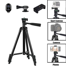 Camera Tripod Stand For Phone with remote control holder stand cam dslr mount for gopro action camera monopod