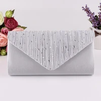 bridal hand bags cheap women satin evening crystal beads clutch box handbags wedding accessories clutch purse