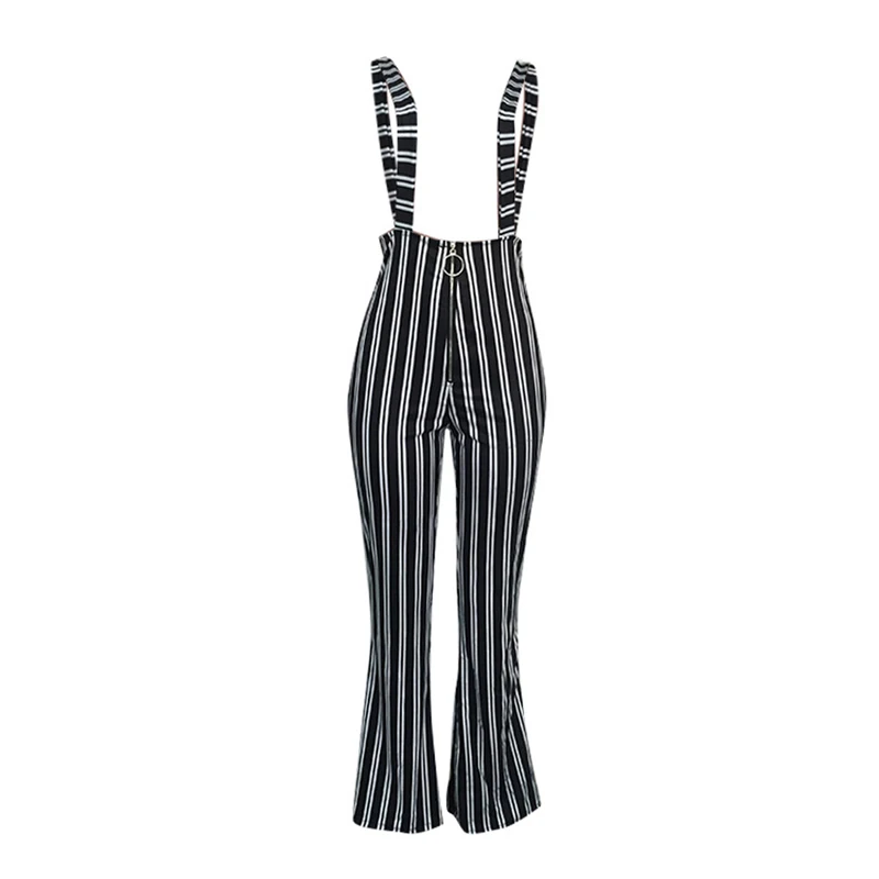 Женские комбинезоны полосатые повседневные штаны для йоги высокая талия молния