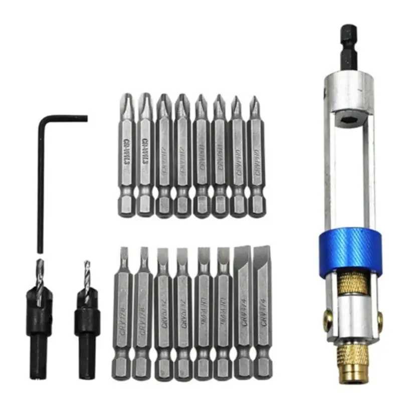 20 шт. универсальные насадки для шуруповерта Набор насадок с головкой винтовые