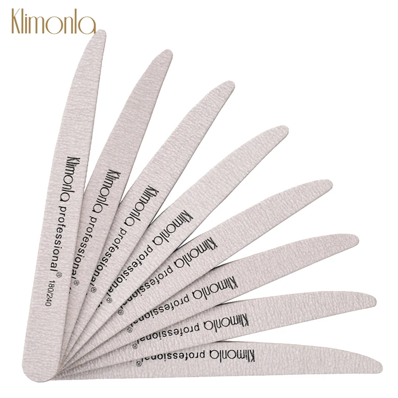 

10Pcs/Lot Gray Wooden Nail File 180/240 Sandpaper Stick Nail Knife Buffer Block UV Gel Polishing Double-side Nail Art Tools