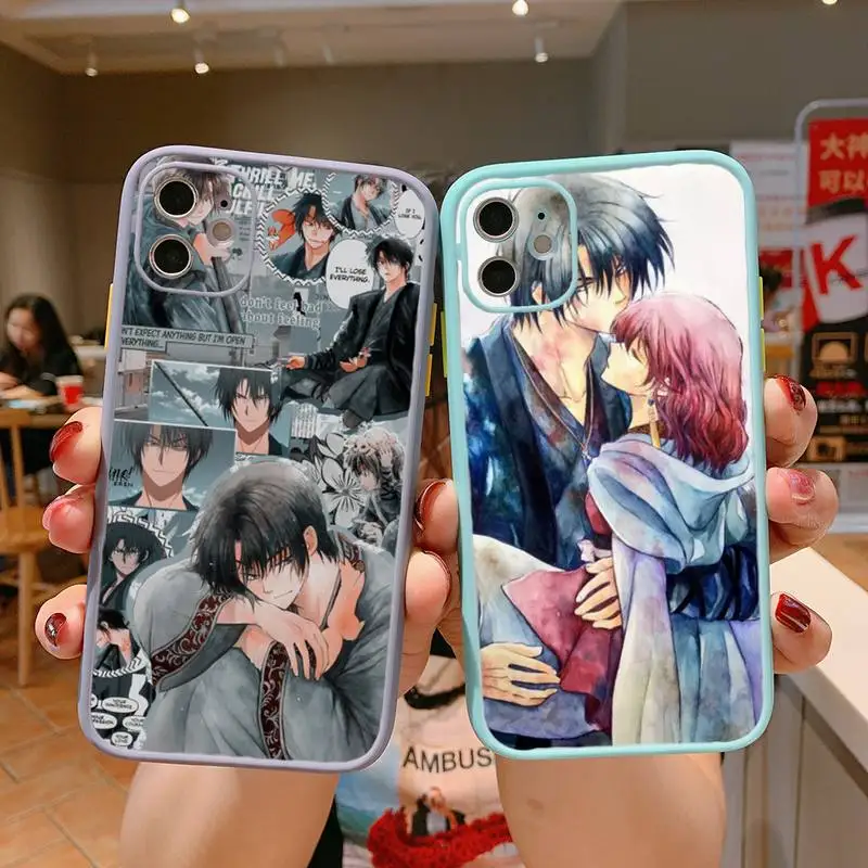 

Hak akatsuki no Yona of the Dawn Phone Case For iPhone 13 12 11 Mini Pro XR XS Max 7 8 Plus X Matte transparent Gray Back Cover