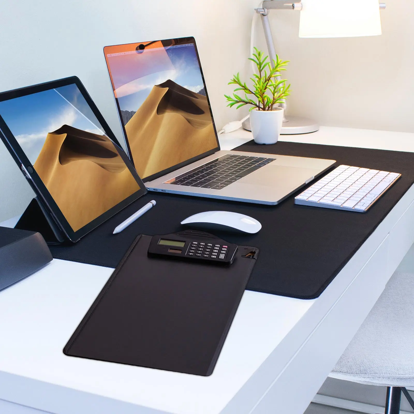 Пластиковая папка для бумаг A4 с калькулятором блокнот записей держатель