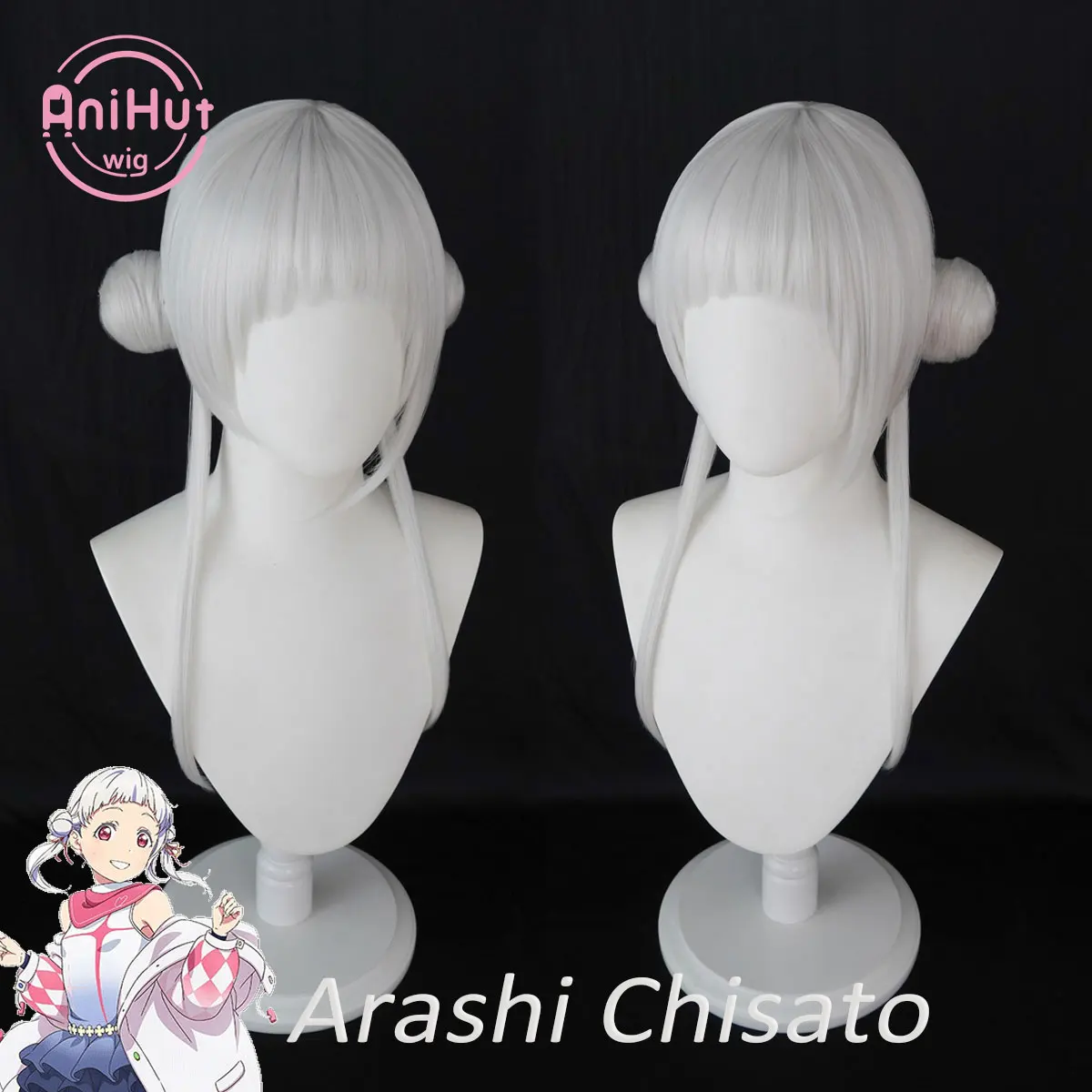 [Anihut】liella! Парик для косплея Arashi Chisato LoveLive!SuperStar! Термостойкие синтетические