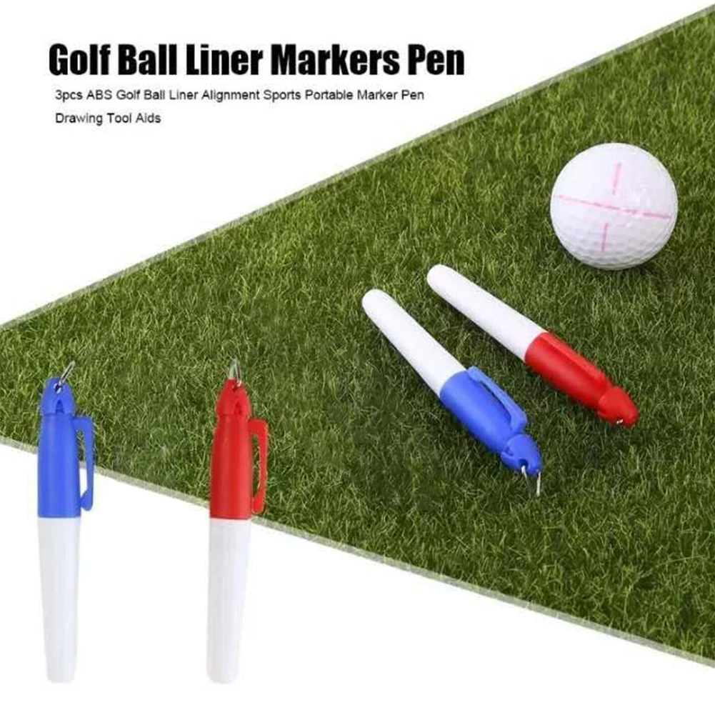 

With Pens Outdoor Alignment Tool Durable Triple Track Putting Drawing Accessories Golf Ball Line Marker Kit Positioning Aid Gift