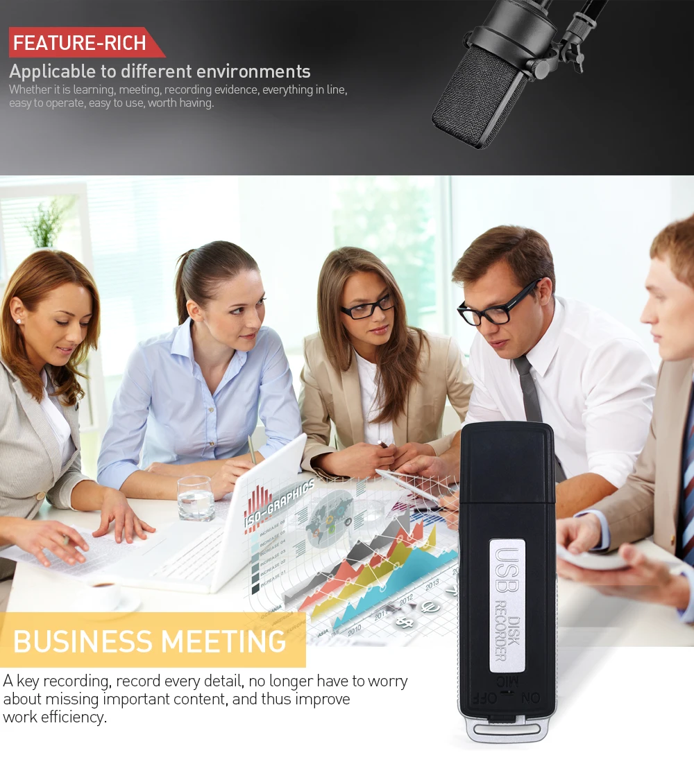 Цифровой аудио диктофон TISHRIC 8 ГБ с литиевой батареей профессиональный флэш