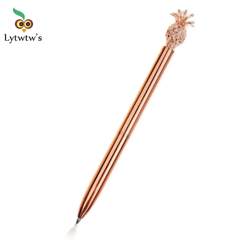 Металлическая шариковая ручка с ананасом школьные и офисные принадлежности