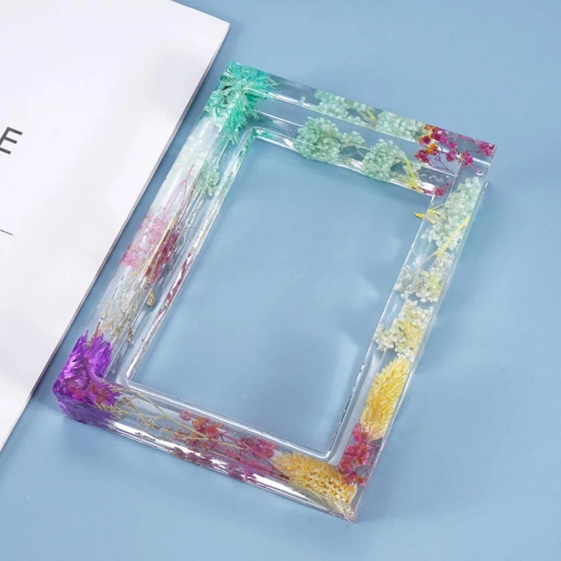 Epoxy Resin Mold Rectangle Photo Frame Mold Silicone Mold Resin Casting Mold for DIY Picture Frame Crafts Decorations