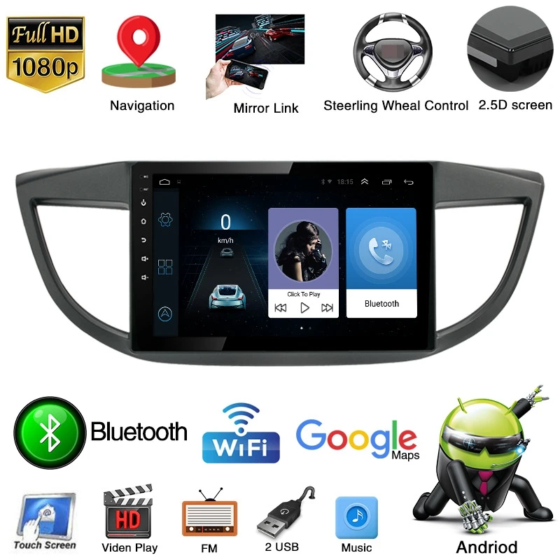 1+16G Android 8.1 Car Radio Multimedia Player for Honda CRV 2012-2016 Navigation GPS 2 Din | Автомобили и мотоциклы