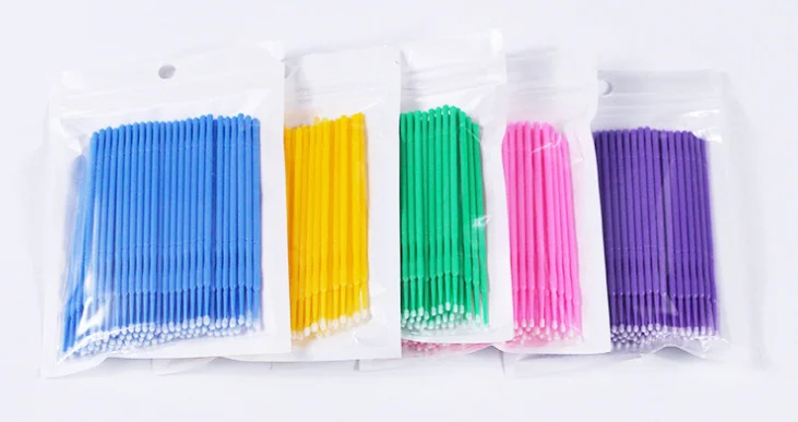 Щёточки для наращивания ресниц MicroBrush одноразовые щёточки щётки коррекции Micro Brush