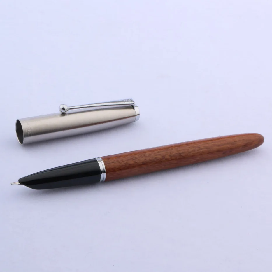 JINHAO 51-A Деревянный Цвет Мода F NIB офисные серебряные Подарочная авторучка