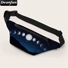 Поясная Сумка Deanfun для женщин, водонепроницаемая сумка через плечо с 3D-принтом Луны, 18061
