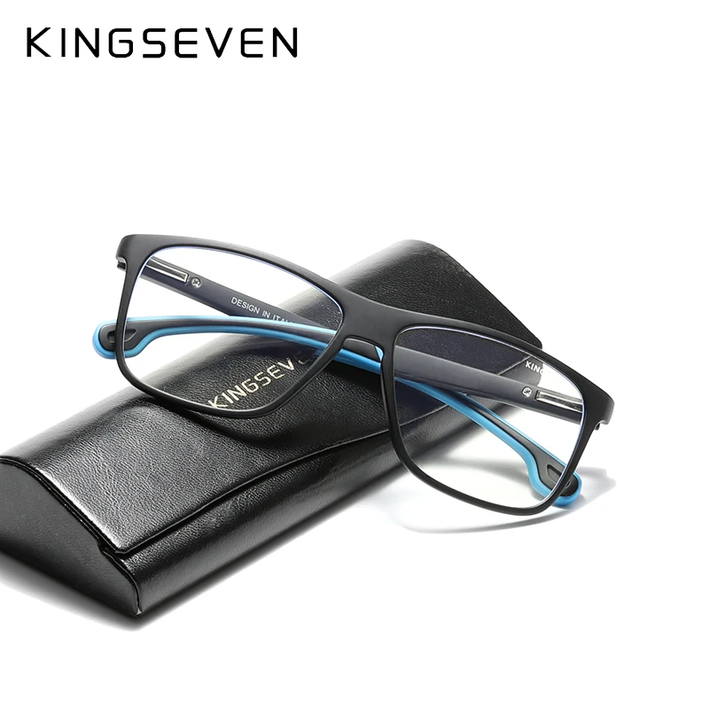 

KINGSEVEN TR90 светильник красный храмов дизайн анти-синие очки Для мужчин Офисный Компьютерный Блокировка голубой Для женщин Для мужчин квадрат...