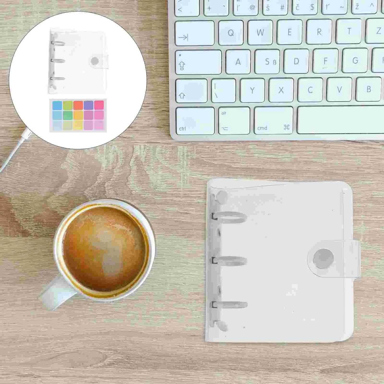 

2Pcs Portable Scrapbook Loose-leaf Binder Practical Students Diary Office Supply
