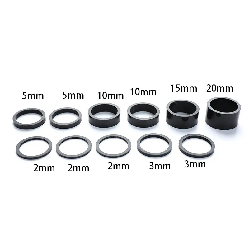 

11pc set Bicycle Carbon Fiber Washer Headset Spacer Front Fork 2/3/5/10/15/20mm