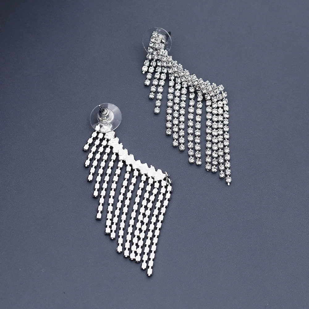 Miallo модные длинные цепочки серьги с кисточками со стразами для женщин аксессуары