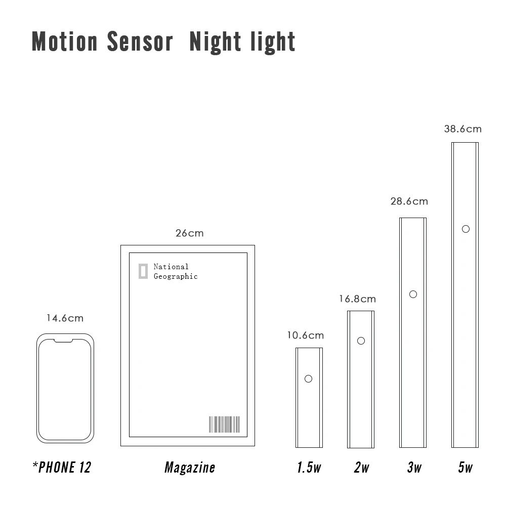 Светильник с пассивным ИК датчиком движения беспроводная лампа для кабинета