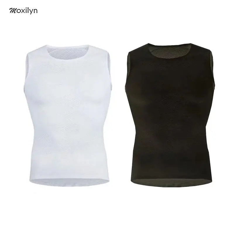 Moxilyn эластичный летний велосипедный жилет Белый Черный Нижнее белье для езды