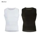 Moxilyn эластичный летний велосипедный жилет Белый Черный Нижнее белье для езды Быстросохнущий дышащий велосипедный базовый слой Спортивная одежда без рукавов